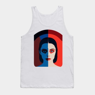 Woman Split Portrait Tank Top